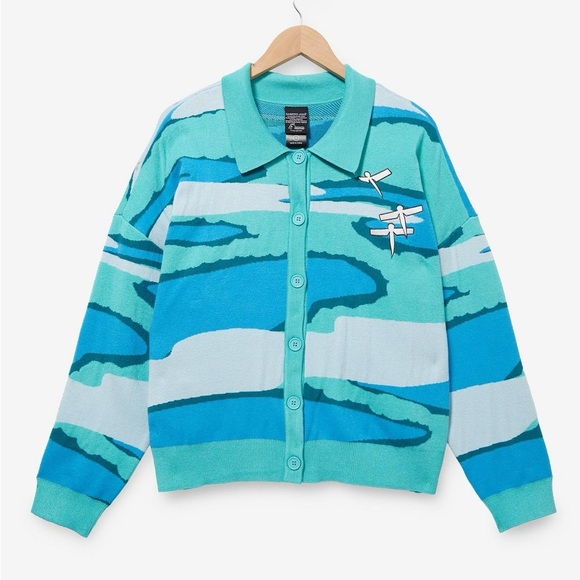 BoxLunch Studio Ghibli Spirited Away Chihiro & Haku Scenic Cardigan XS Juniors - Picture 1 of 12